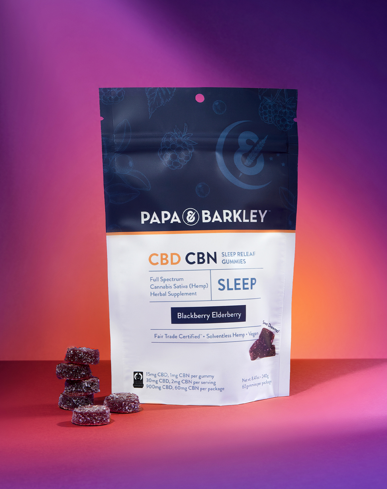 CBD CBN Sleep Gummies | 30mg Vegan CBD CBN Gummies For Sleep | Papa ...