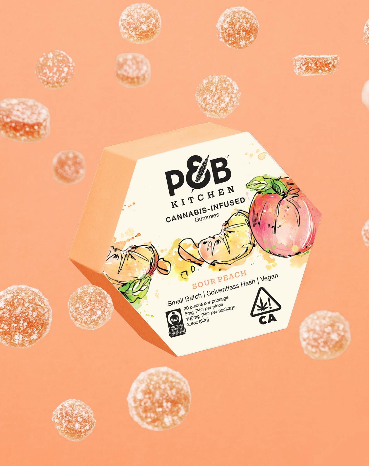 Fair Trade Certified Sour Peach Gummies