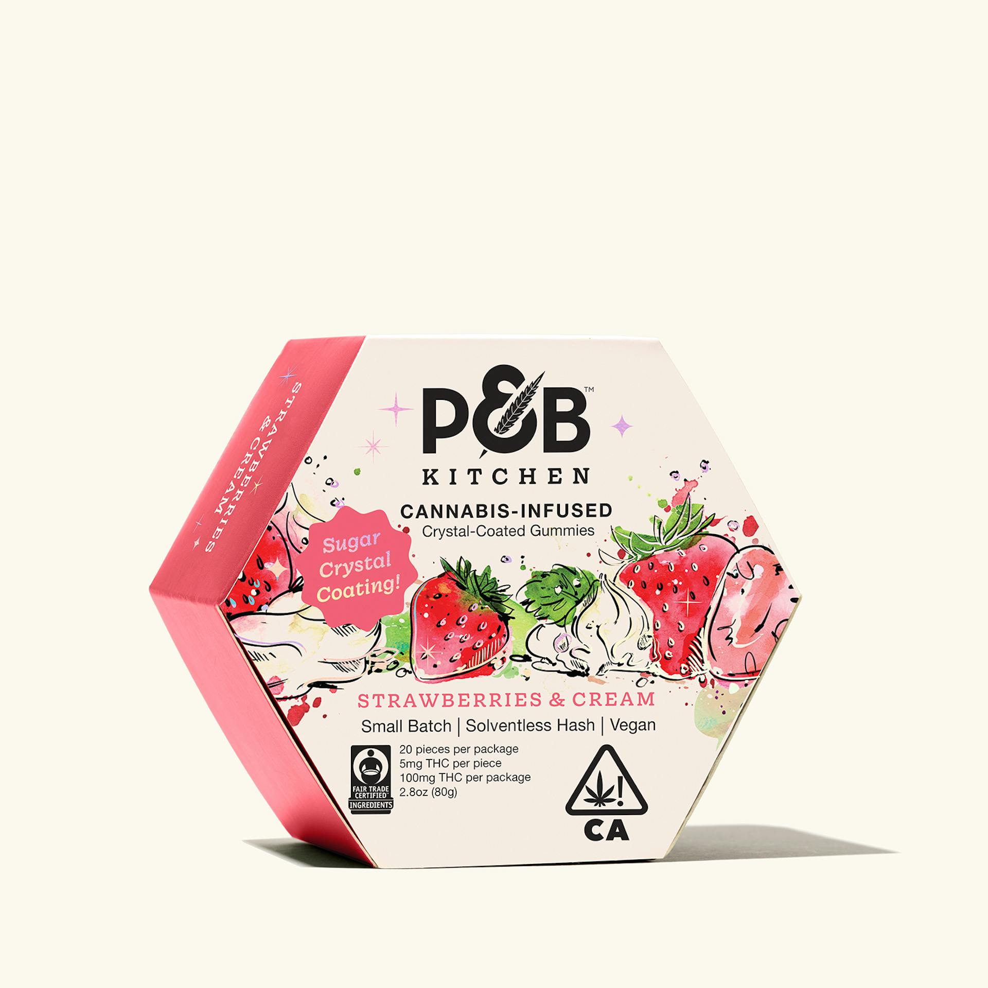 PB Kitchen CC Strawberries Cream Gummies Box Product Image Cream 01
