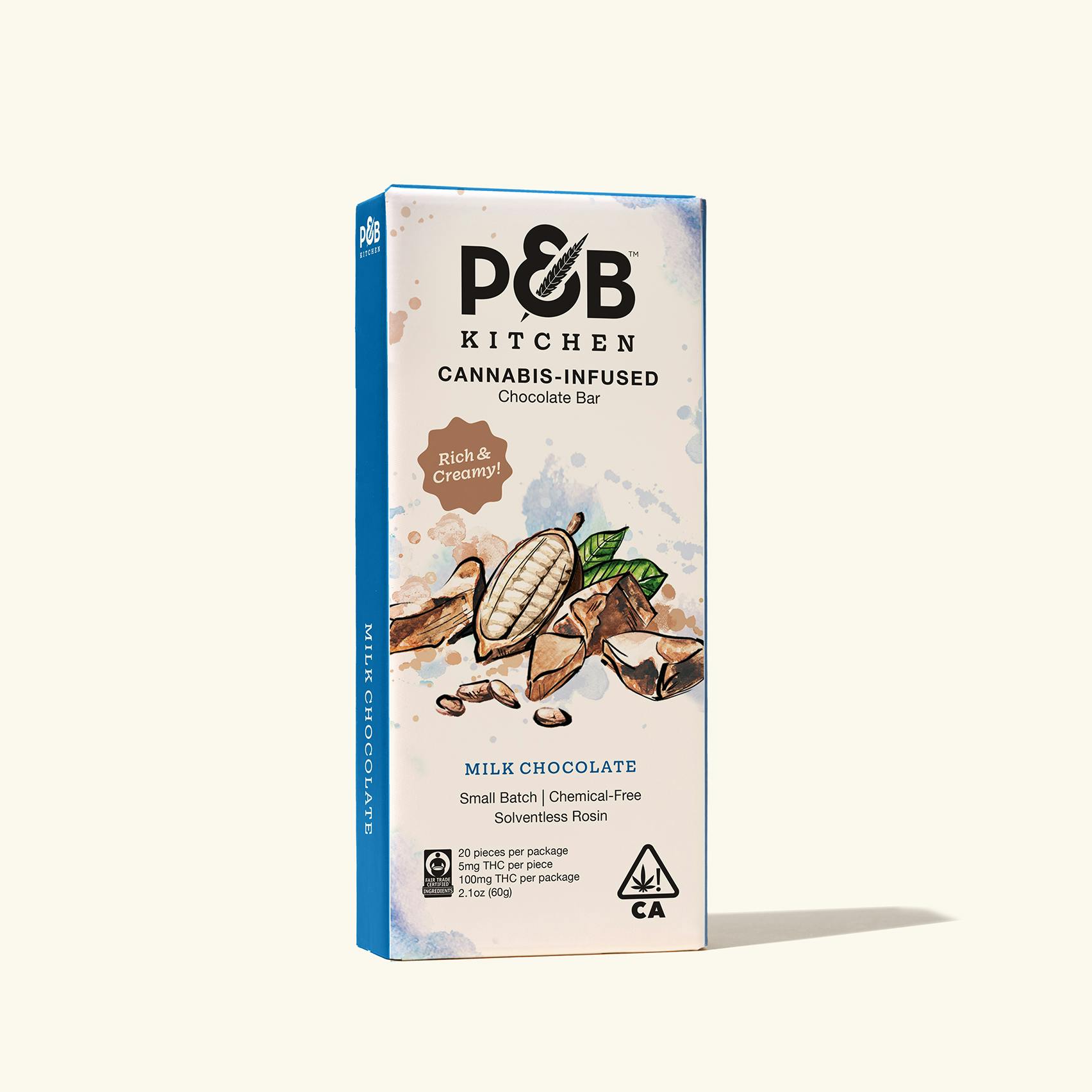 PB Kitchen Milk Chocolate Bar Box Product Image PDP Main Gallery Cream 01