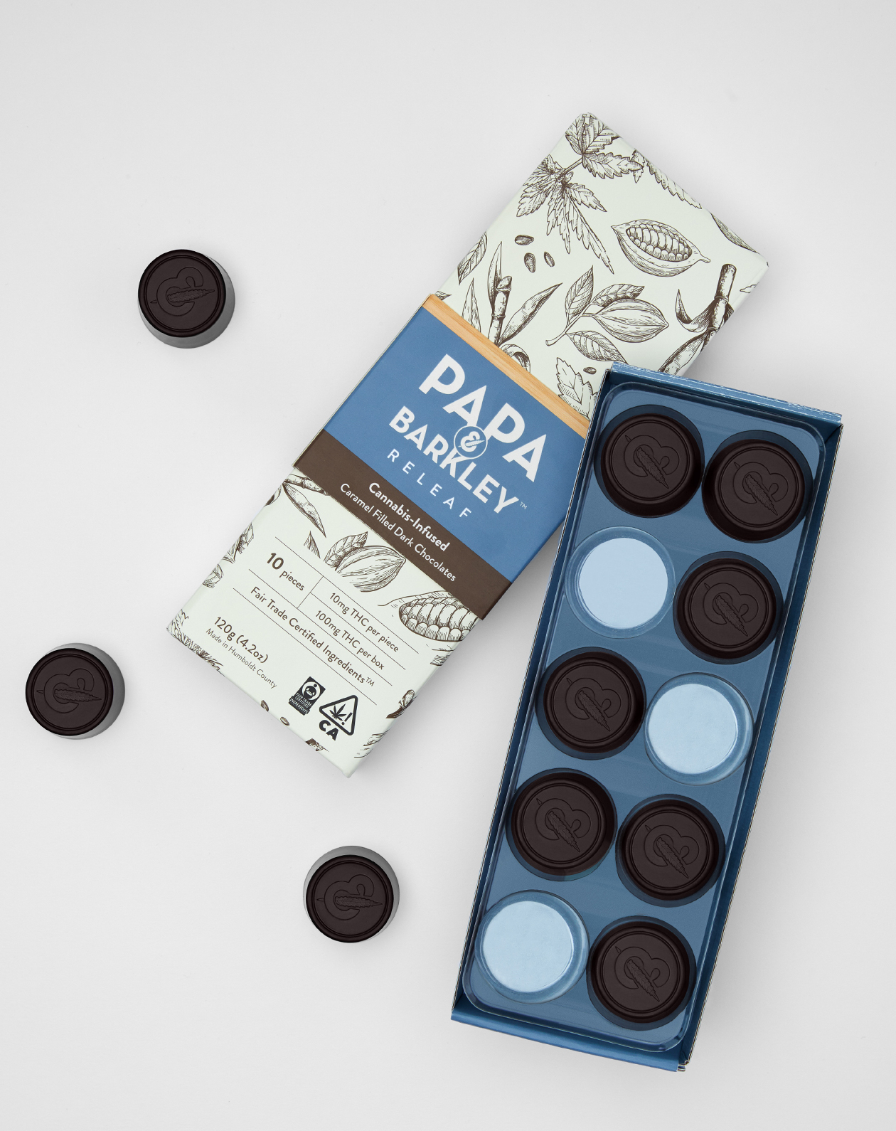 Cannabis Infused Dark Chocolate, Caramel Filled | Papa & Barkley